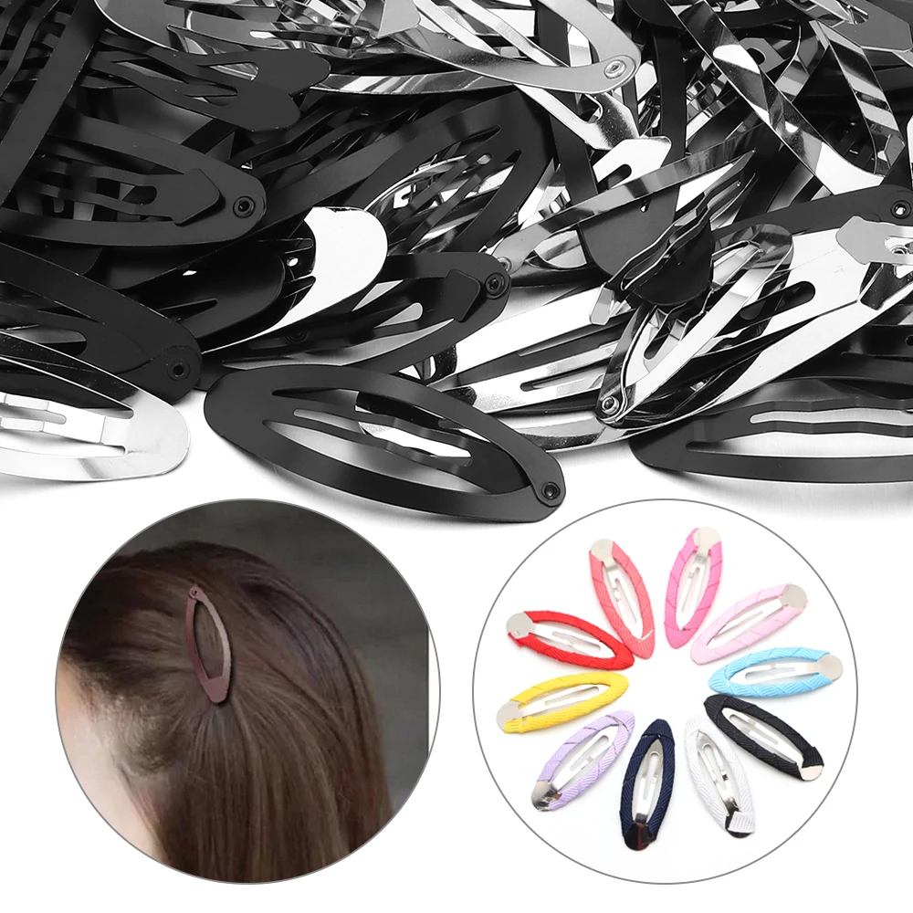 10pcs/pack Iron Oval BB Hair Clips 4-6cm Simple Hairpin Barrettes for DIY Handmade Headwear Hair Tools Crafts Accessories