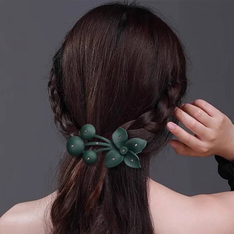 Luxury Rhinestones Flower Hairpin For Women Lady Elegant Hair Ornament Barrette Hair Clip Hairgrip Fashion Hair Accessories