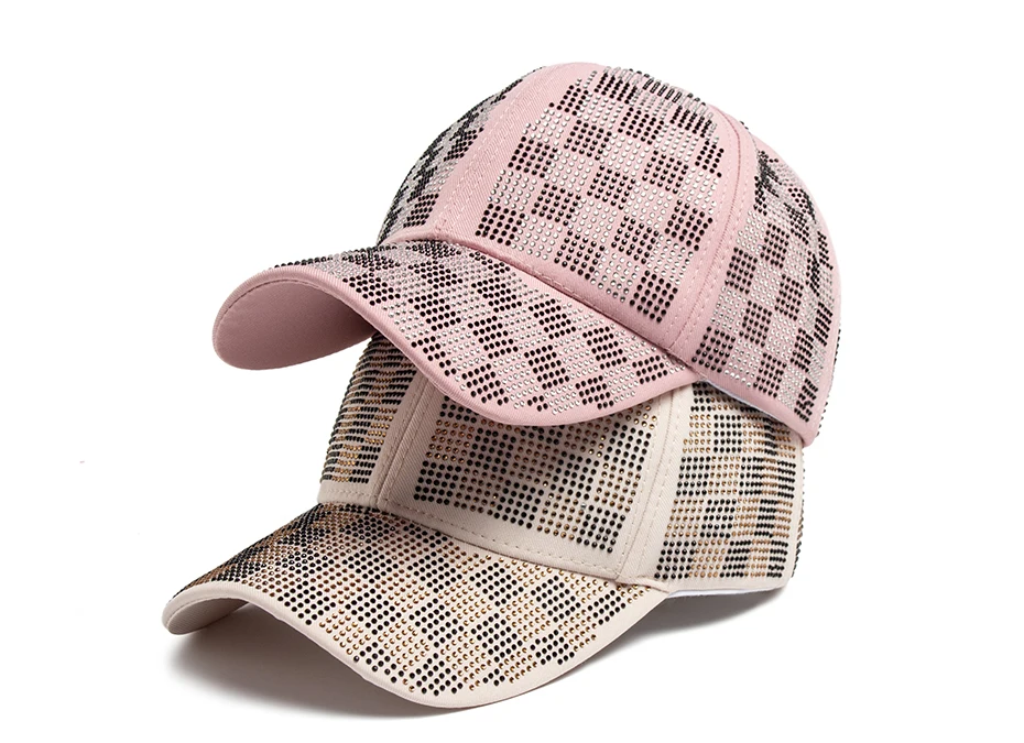 Women's Baseball Cap Fashion Rhinestone Personality Street Hip Hop Caps For Female Summer Outdoors Sun Visor Hat Adjustable