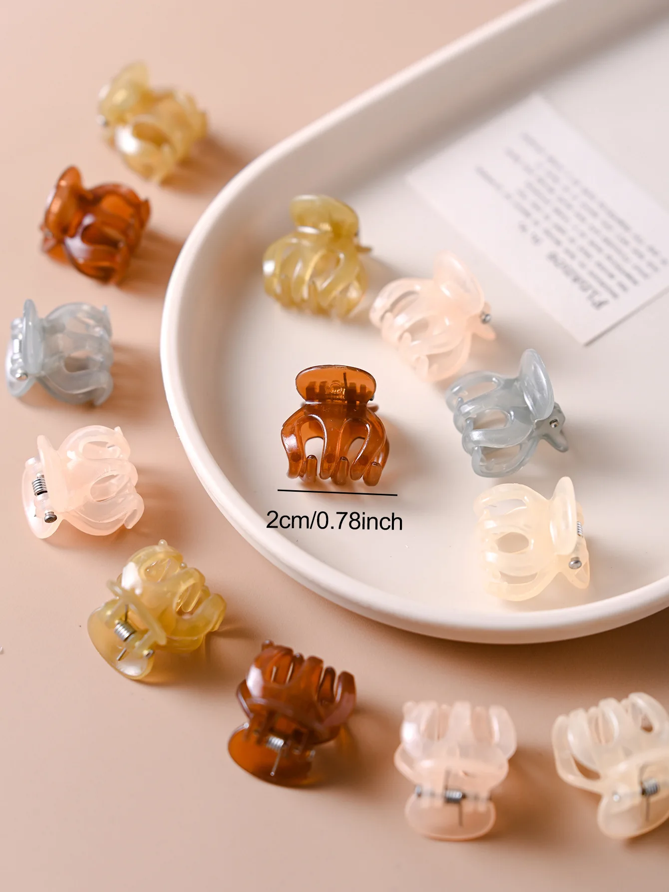 10pcs Mini Kawaii Jelly Mixed Color Pumpkin Hair Claw Clip Barrettes Women Girl Side Hairgrip Hairpin Clamp Kid Hair Accessorie