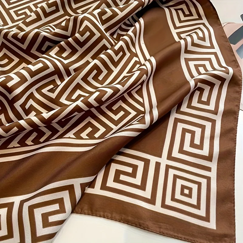 2025 Luxury Brand Fashion Soft Satin Scarf Square Scarves 70cm Headscarf Travel Shawl Hijab Wrap Bandana Foulard