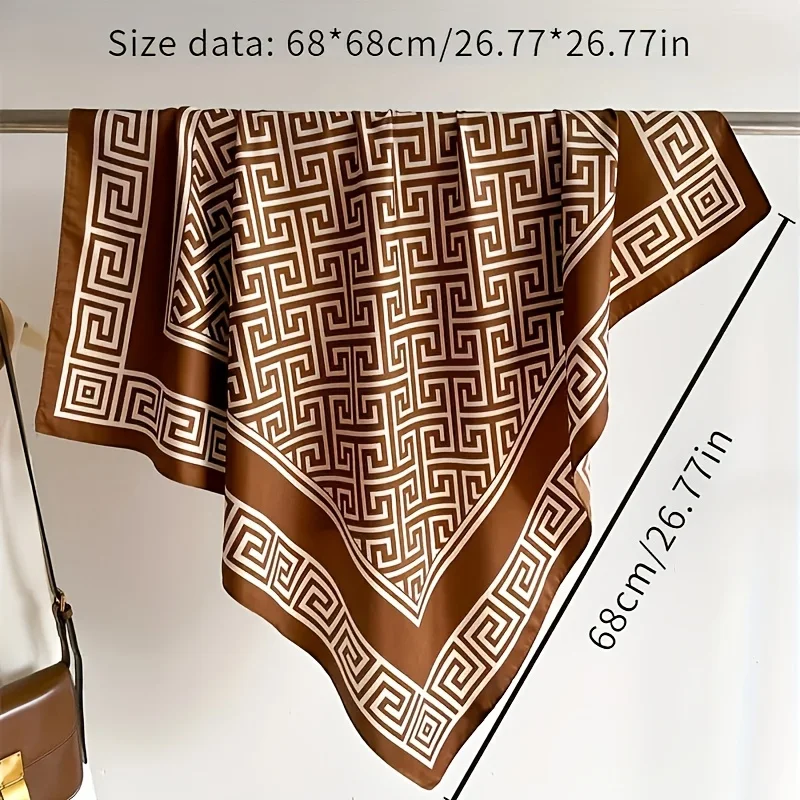 2025 Luxury Brand Fashion Soft Satin Scarf Square Scarves 70cm Headscarf Travel Shawl Hijab Wrap Bandana Foulard