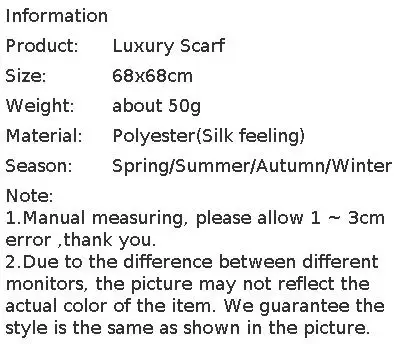 2025 Luxury Brand Fashion Soft Satin Scarf Square Scarves 70cm Headscarf Travel Shawl Hijab Wrap Bandana Foulard