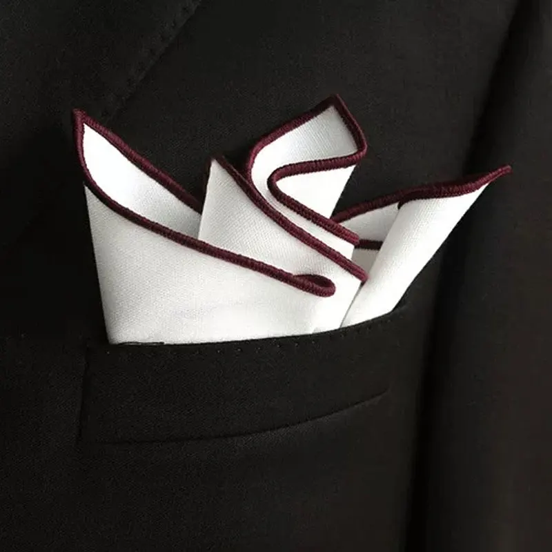 2Pcs Handkerchiefs for Men Cotton Linen Mens Handkerchiefs with Pocket Squares Holder White Hankies for Wedding Exercise