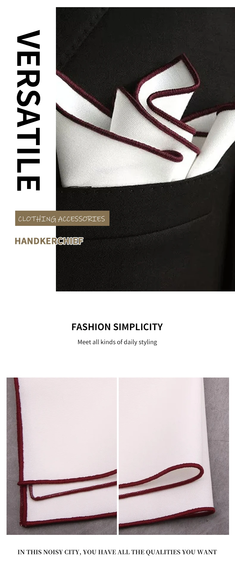 2Pcs Handkerchiefs for Men Cotton Linen Mens Handkerchiefs with Pocket Squares Holder White Hankies for Wedding Exercise