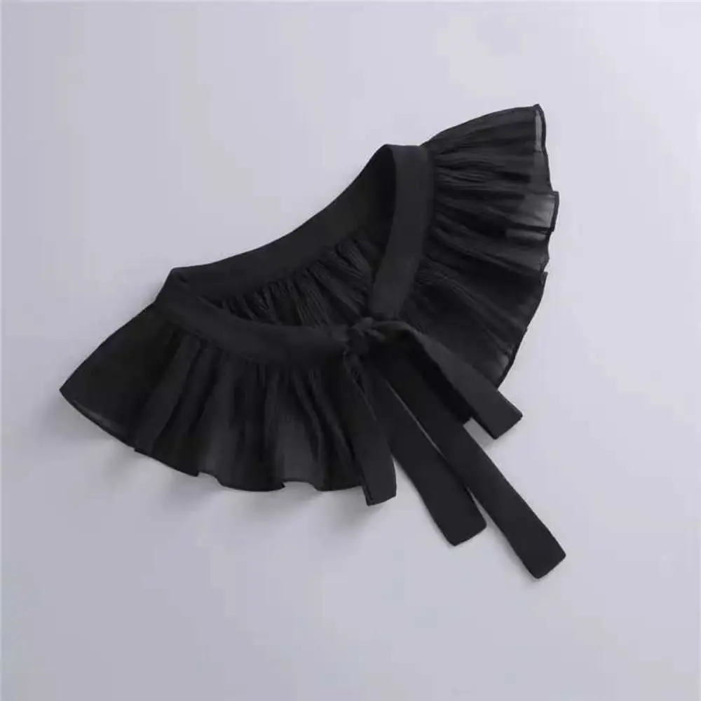 Lace Frill False Collar Summer Dress Shirt Detachable Collar Decoration Removable Clothing Shoulder Wraps Fake Collar Cape
