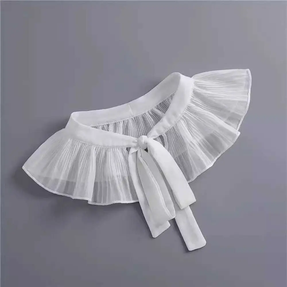 Lace Frill False Collar Summer Dress Shirt Detachable Collar Decoration Removable Clothing Shoulder Wraps Fake Collar Cape