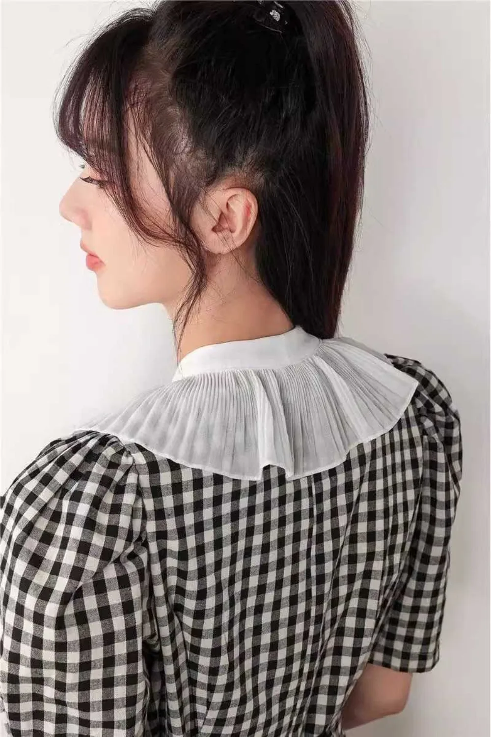 Lace Frill False Collar Summer Dress Shirt Detachable Collar Decoration Removable Clothing Shoulder Wraps Fake Collar Cape