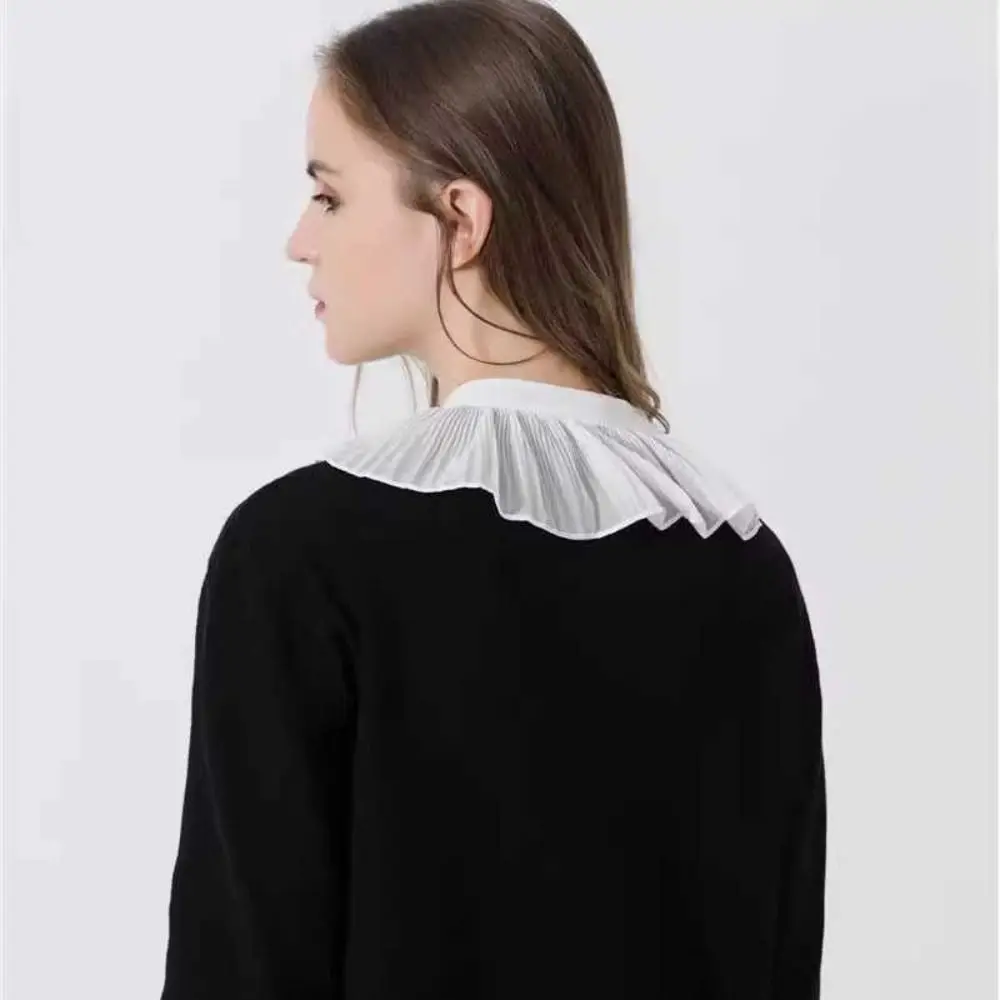 Lace Frill False Collar Summer Dress Shirt Detachable Collar Decoration Removable Clothing Shoulder Wraps Fake Collar Cape