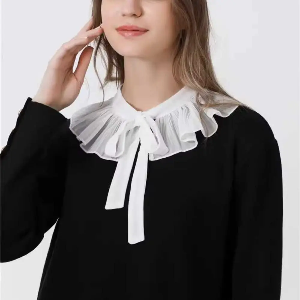Lace Frill False Collar Summer Dress Shirt Detachable Collar Decoration Removable Clothing Shoulder Wraps Fake Collar Cape