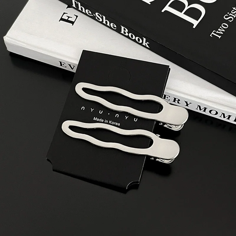 2/3Pcs/Set Y2K Silver Metal Hairpin for Women Girls Star Hair Clips Multiple Styles Seamless Duckbill Clip Hair Accessoires