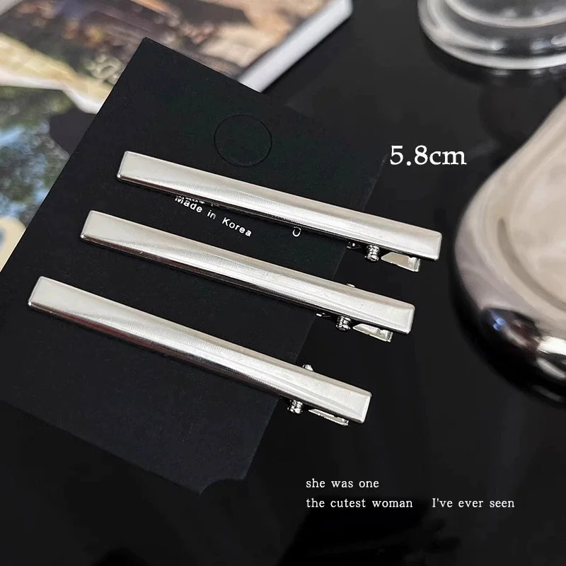 2/3Pcs/Set Y2K Silver Metal Hairpin for Women Girls Star Hair Clips Multiple Styles Seamless Duckbill Clip Hair Accessoires