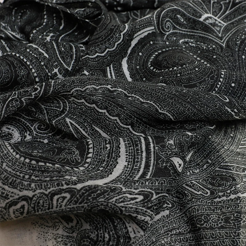 2025 Bohemia Paisley Luxury Designer Ladies Women Scarf Female Ventilate Cotton Linen Shawl Four Seasons Muslim Hijab 90*180cm