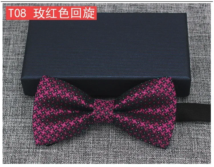 Black Red Fashion Bowties Groom Men Formal Colourful Cravat Green Marriage Butterfly Wedding Bow tie Satin Plaids