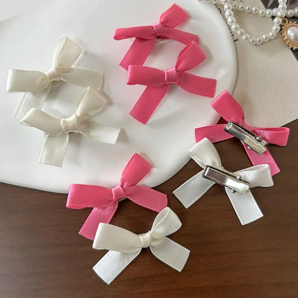 10 PCS Ribbon Bow Hair Clip Sweet Bowknot Cute Korean Girls Female Hairpin Fashion Barrettes Lovely Headwear Hair Grip Bobby Pin
