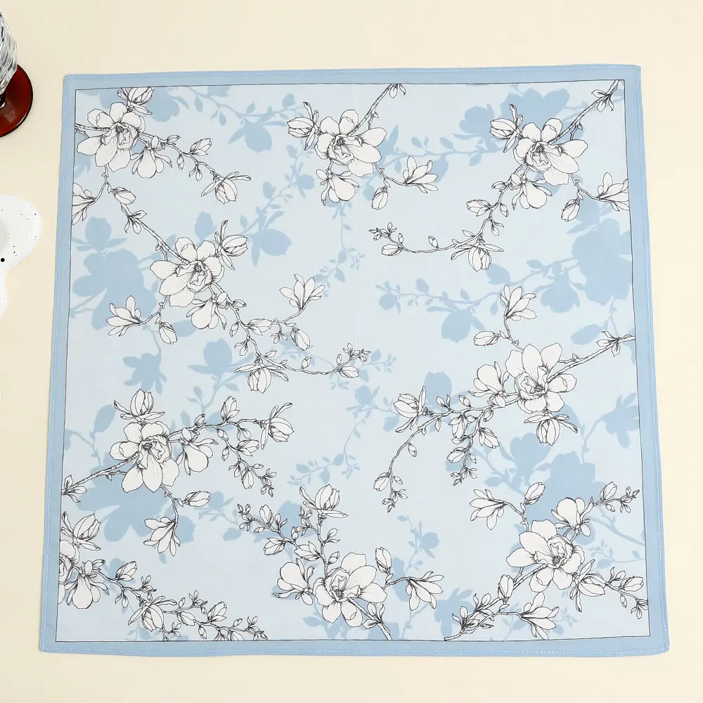 3-Pack of Pure Cotton Women's Handkerchiefs, Classic Floral Flap Pocket Pants Squares, Bridal Handkerchiefs, Holiday and Mother's Day Gifts