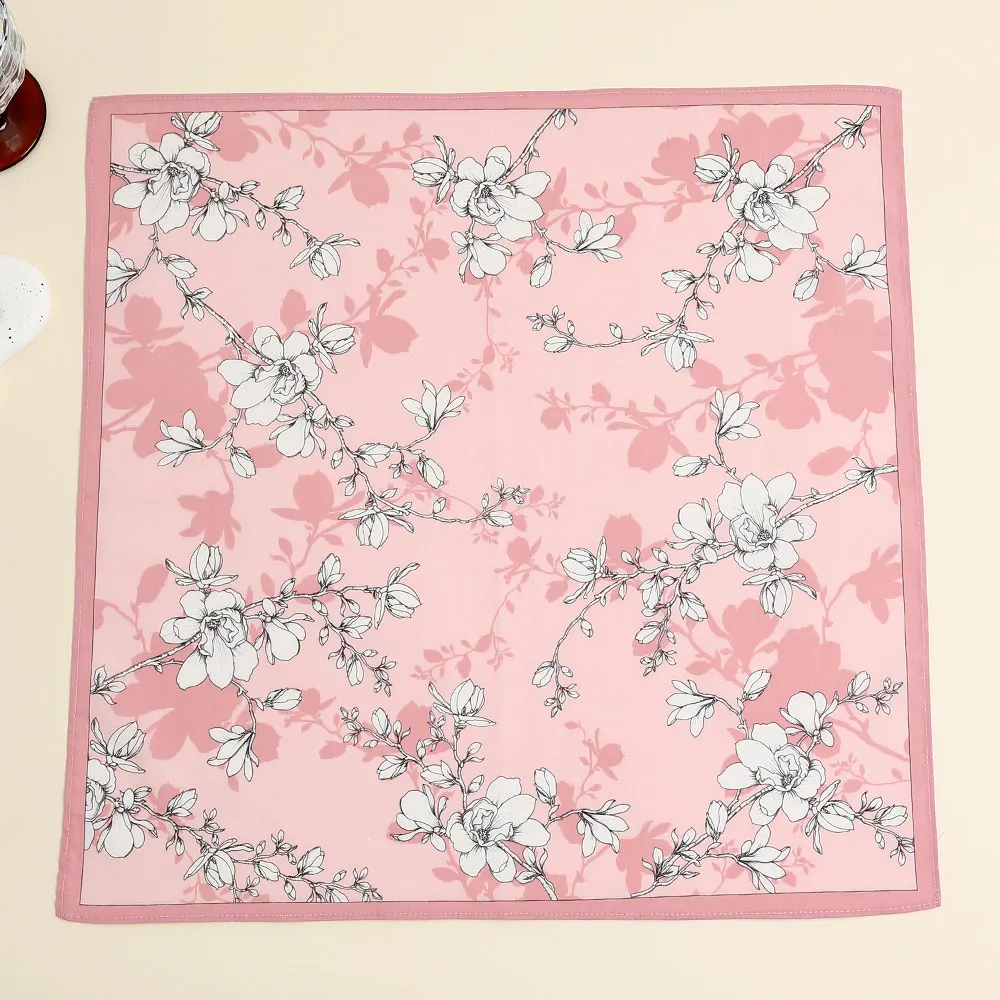3-Pack of Pure Cotton Women's Handkerchiefs, Classic Floral Flap Pocket Pants Squares, Bridal Handkerchiefs, Holiday and Mother's Day Gifts
