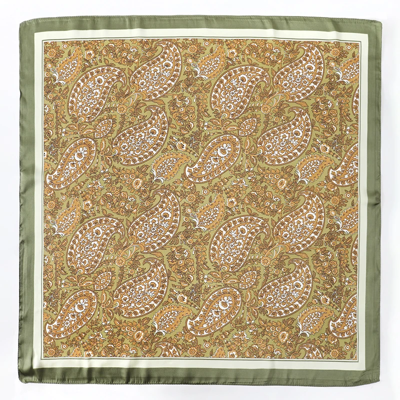 Luxury Square Silk Hair Scarf Women Neck Muffler Hijab Lady Shawls Handkerchief Print Female ScarvesHead Bandana Bufanda