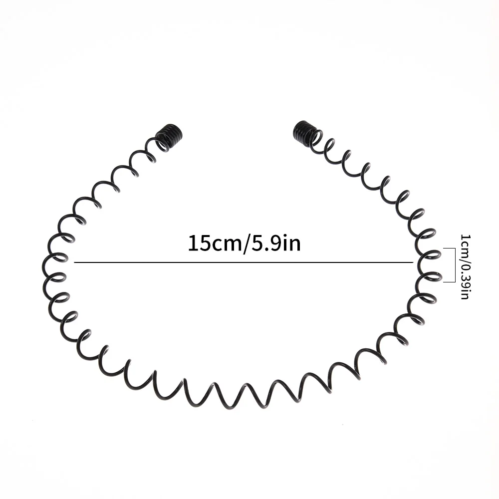 6PCS Metal Headband for Men Women Fashion Hair Bands Outdoors Sports Non Slip Smooth Elastic Teeth Comb Unisex Hair Accessories