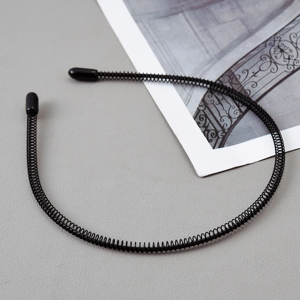 6PCS Metal Headband for Men Women Fashion Hair Bands Outdoors Sports Non Slip Smooth Elastic Teeth Comb Unisex Hair Accessories