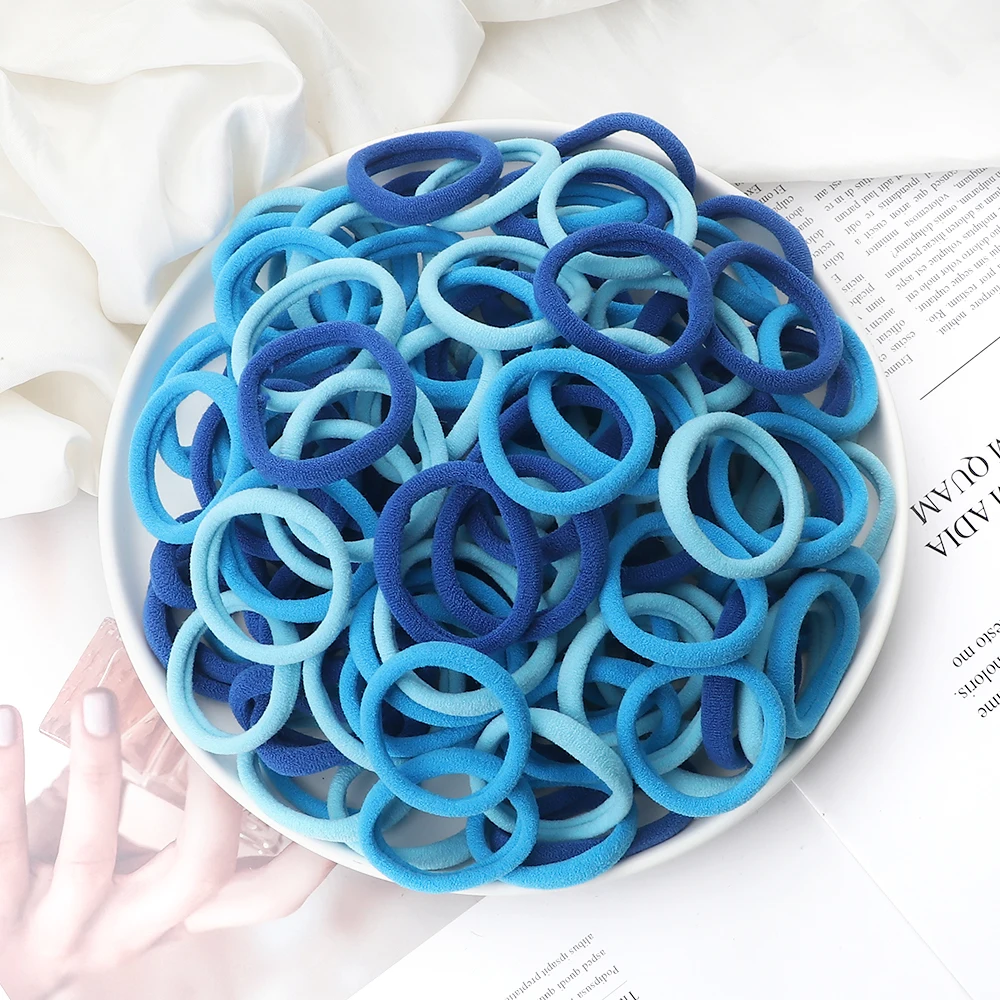 100/200PCS 4cm Elastic Hair Bands Candy Colors Hair Ties for Girls Chidren Headband Colorful Hair Accessories Headwear Wholesale