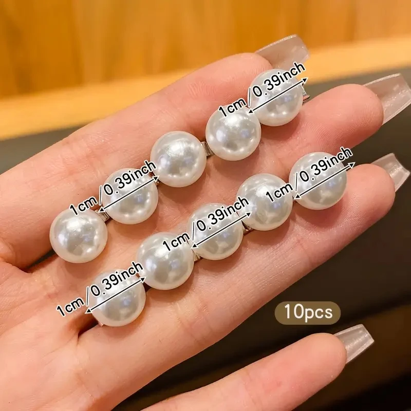 10pcs Imitation Pearl Hair Clips Elegant Stylish Hair Accessories for Girls Perfect Daily Weddings Special Occasions Headwear