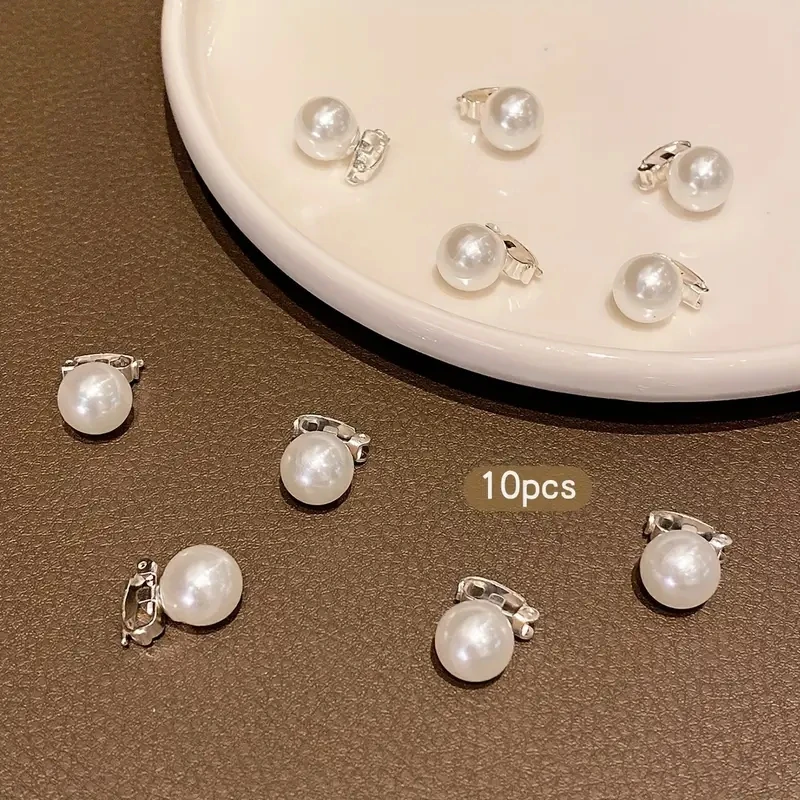 10pcs Imitation Pearl Hair Clips Elegant Stylish Hair Accessories for Girls Perfect Daily Weddings Special Occasions Headwear