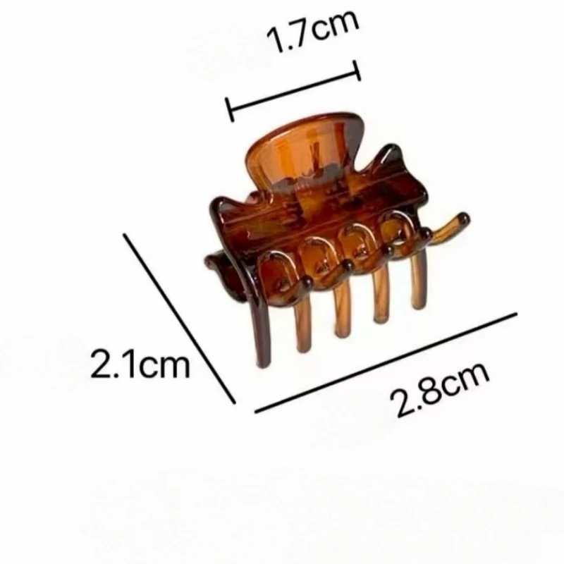 12Pcs Mini Shark Clip Ear Acupoint Beauty Small Square Hairband Hair Grab Clip Simple Plastic Hair Accessories for Women