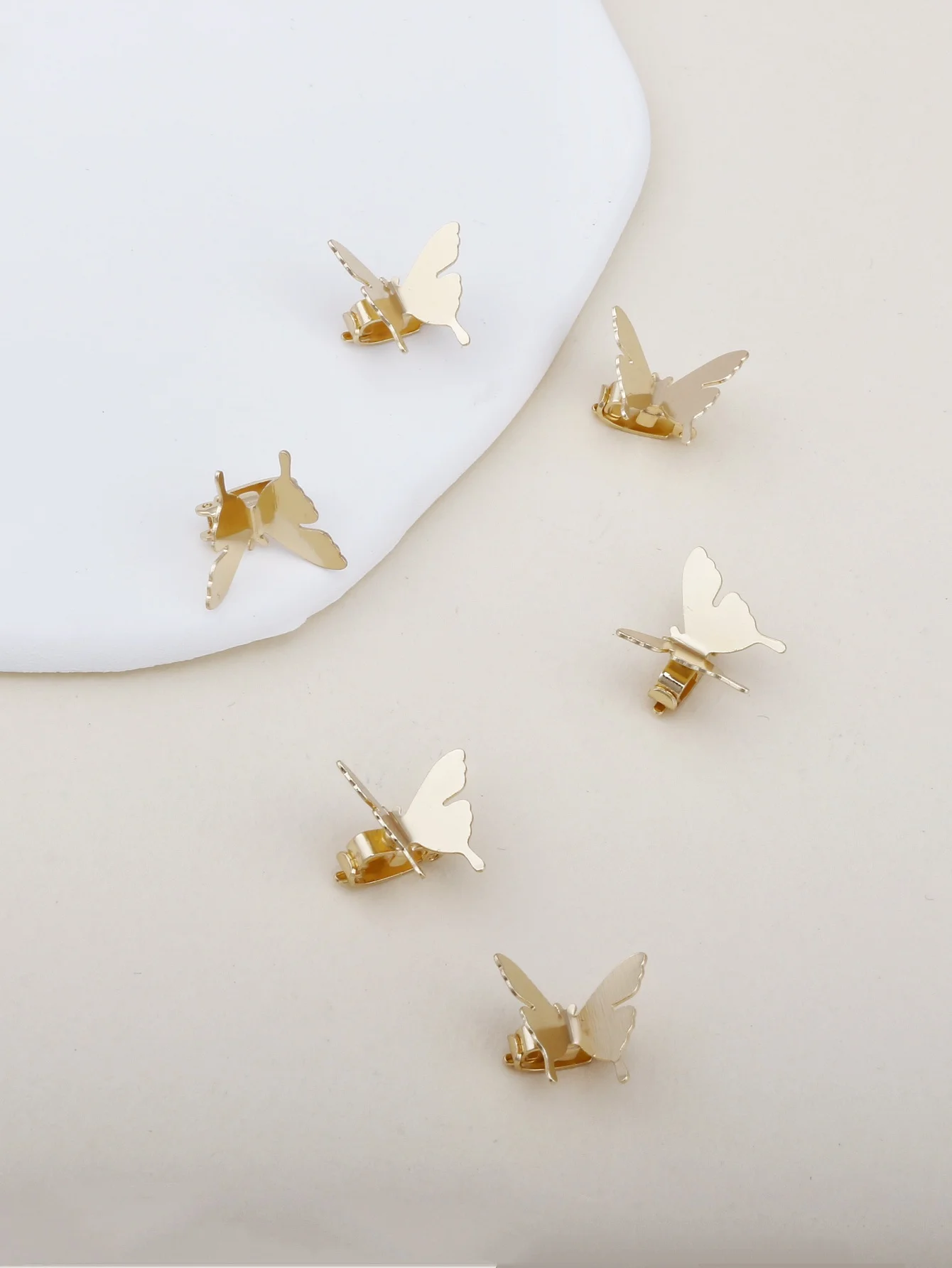 6PCS/12PCS Ladies Metal Butterfly Small hair claw Street Punk style Personality Hair accessories Hairpin Braided hair Decorative