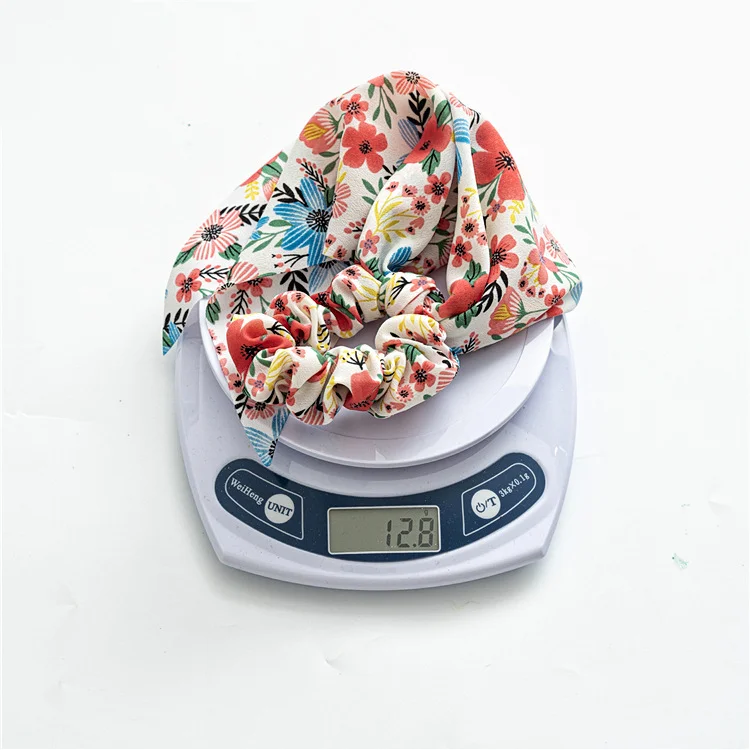Fashion Pastoralism Print Long Ribbon Scrunchies Hair Ribbon For Women Elastic Hairband Girl Horsetail Hair Ties Hair Accessorie