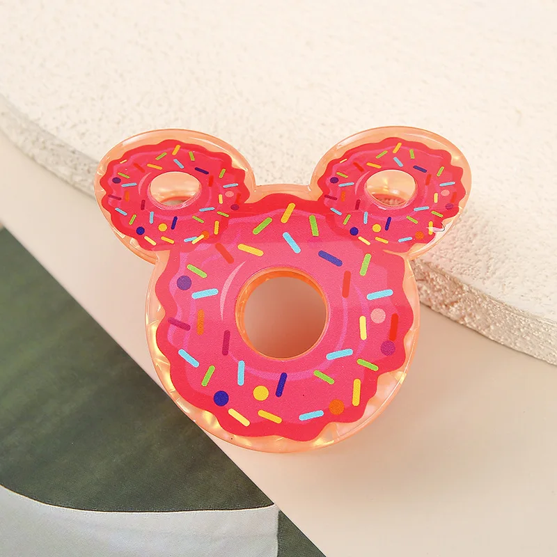 1pc Sparkling Girl's New Simulated Food Doughnut Gripper Personalized Fun Cute Hair Clip