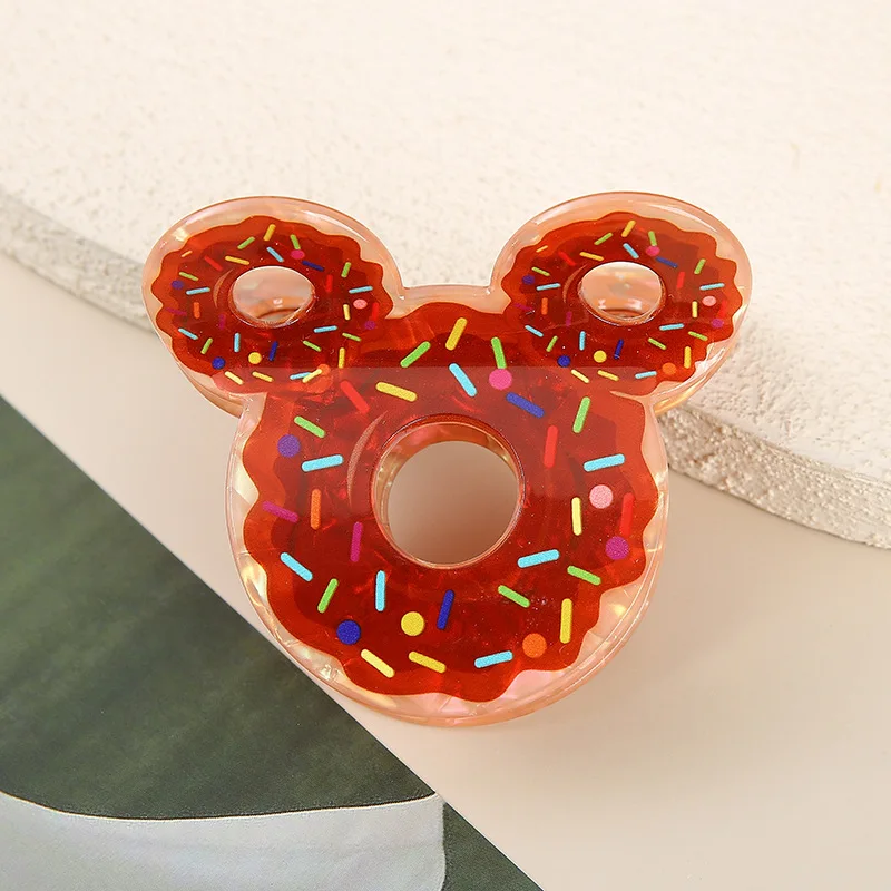 1pc Sparkling Girl's New Simulated Food Doughnut Gripper Personalized Fun Cute Hair Clip