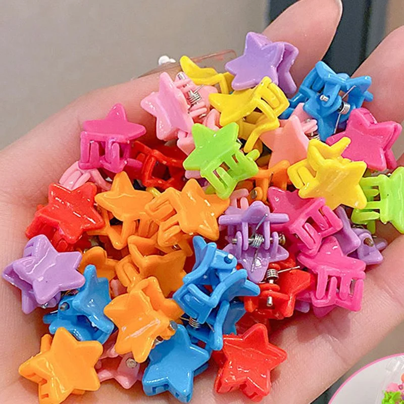 50PCS Fashionable Cute Children Hair Grab Clip Female Side Clip Cute Princess Hair Card Jewelry Head Flower Mini Small Hair Clip