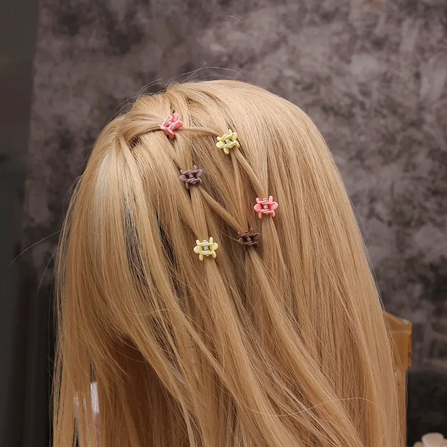 50PCS Fashionable Cute Children Hair Grab Clip Female Side Clip Cute Princess Hair Card Jewelry Head Flower Mini Small Hair Clip