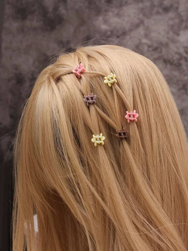 50PCS Fashionable Cute Children Hair Grab Clip Female Side Clip Cute Princess Hair Card Jewelry Head Flower Mini Small Hair Clip