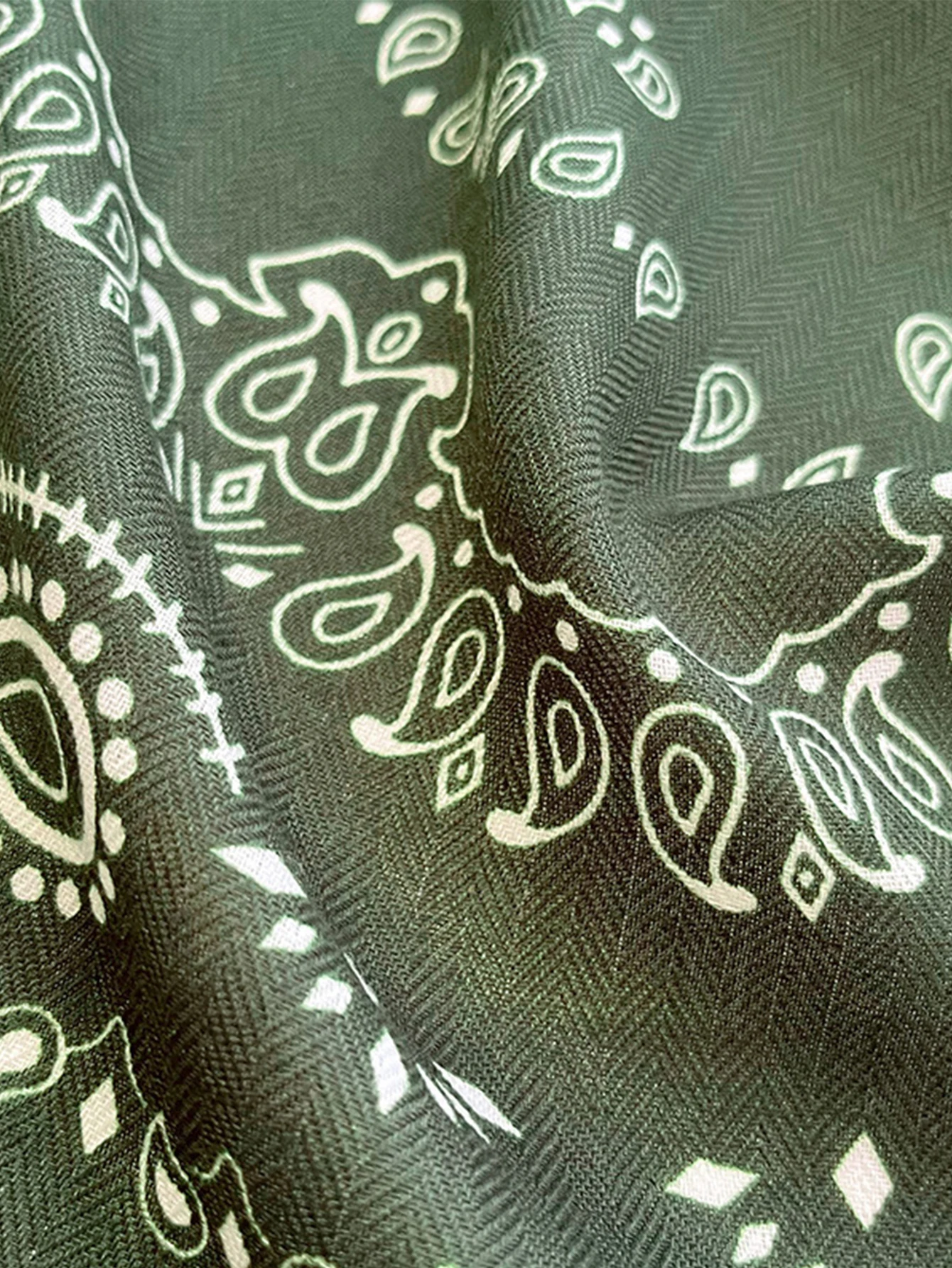 70cm Cashew Print Square Scarf Women’s Breathable Imitation Silk Bandanna Luxury Female Neckerchief Fashion Hijab Spring/Summer
