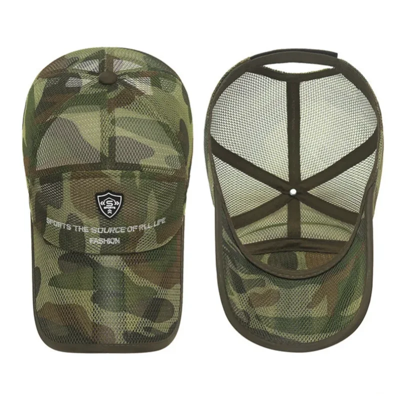 Summer Full Mesh Quick Drying Baseball Cap Breathable Net Sunhat Men Women Outdoor Anti-UV Tennis Golf Hiking Sports Cap Visors