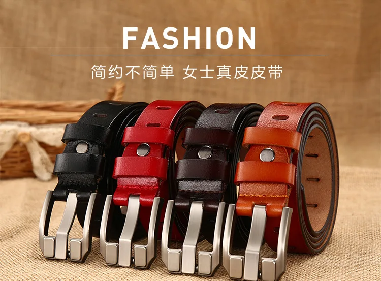 Real Leather Belt Wholesale Women Genuine 105 115cm Vintage Pin Buckle Cowhide With Wide Fashion New Design Jeans Many Colors