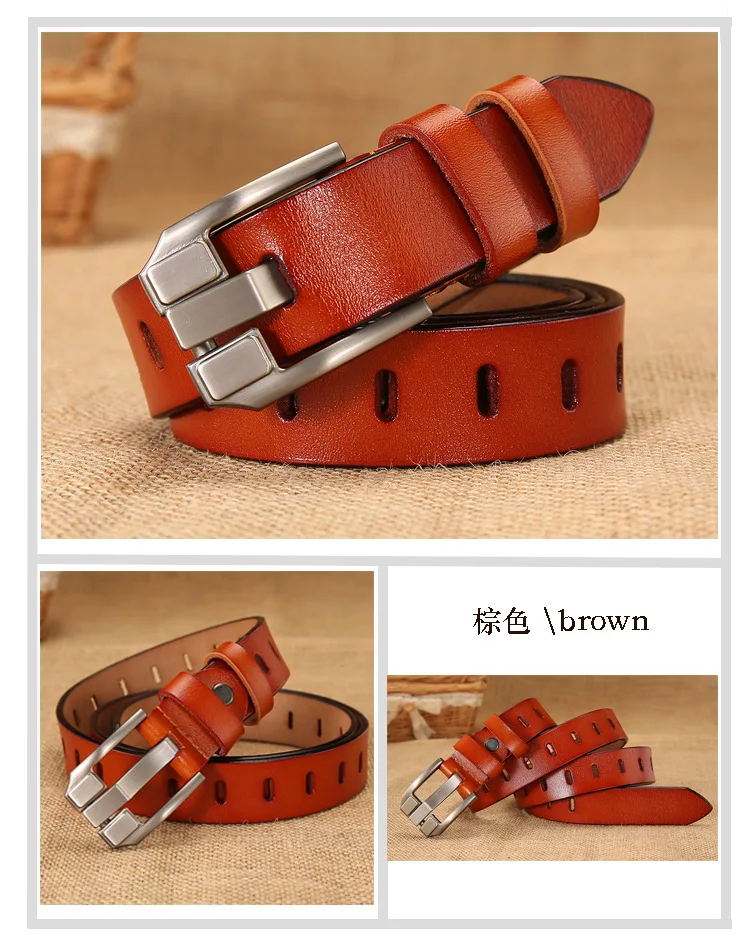 Real Leather Belt Wholesale Women Genuine 105 115cm Vintage Pin Buckle Cowhide With Wide Fashion New Design Jeans Many Colors