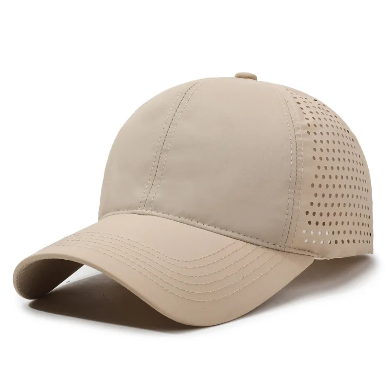 Breathable Mesh Baseball Cap Unisex Casual Style Polyester Hat Lightweight Solid Color Adjustable Sun Cap for Outdoor