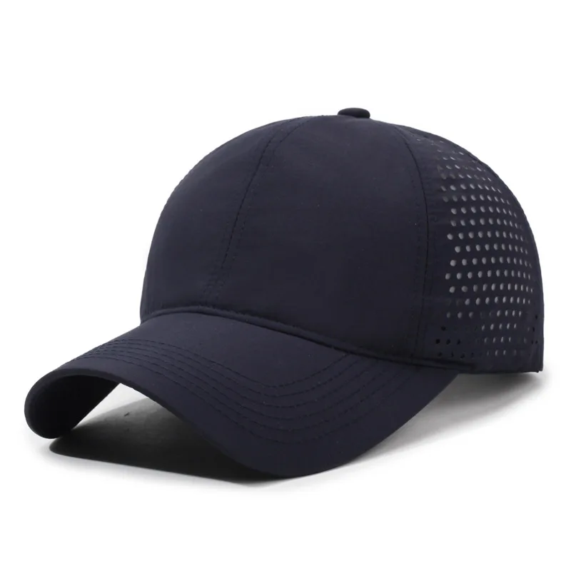 Breathable Mesh Baseball Cap Unisex Casual Style Polyester Hat Lightweight Solid Color Adjustable Sun Cap for Outdoor