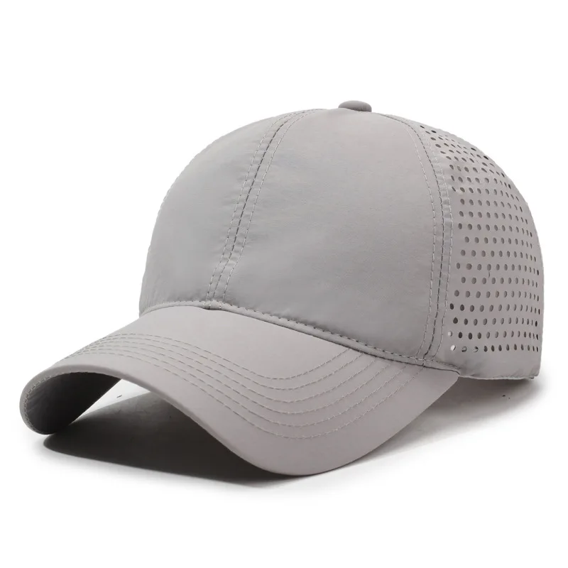 Breathable Mesh Baseball Cap Unisex Casual Style Polyester Hat Lightweight Solid Color Adjustable Sun Cap for Outdoor