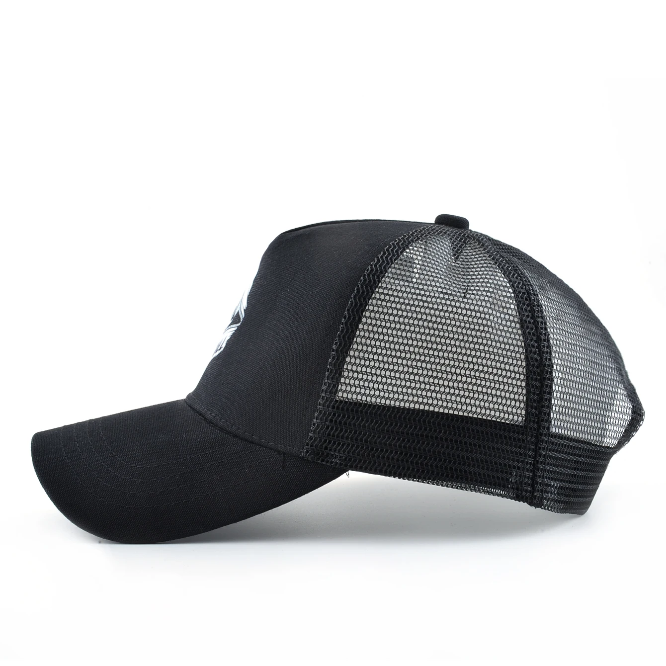 Summer Baseball Cap Outdoor Breathable Mesh Trucker Cap Men Women Printing Skull Snapback Hip Hop Caps Adjustable Visor Cap