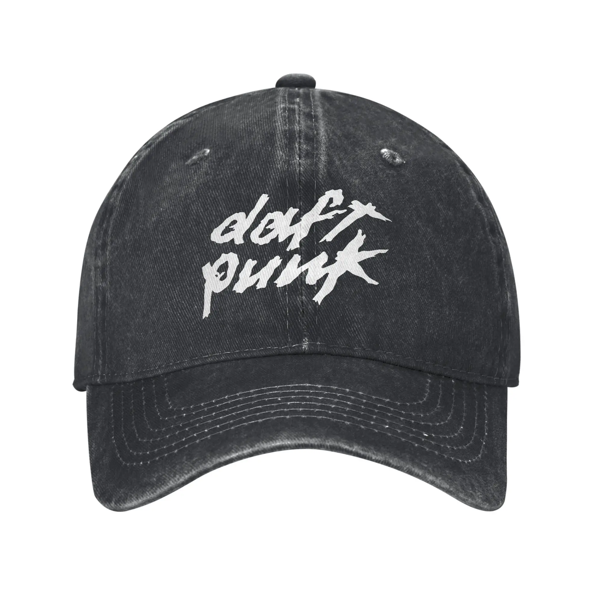 Daft Punk White Script Casual Baseball Cap Outdoor Sport Trucker Hat Summer High Quality Unisex-Teens Streetwear Baseball Caps