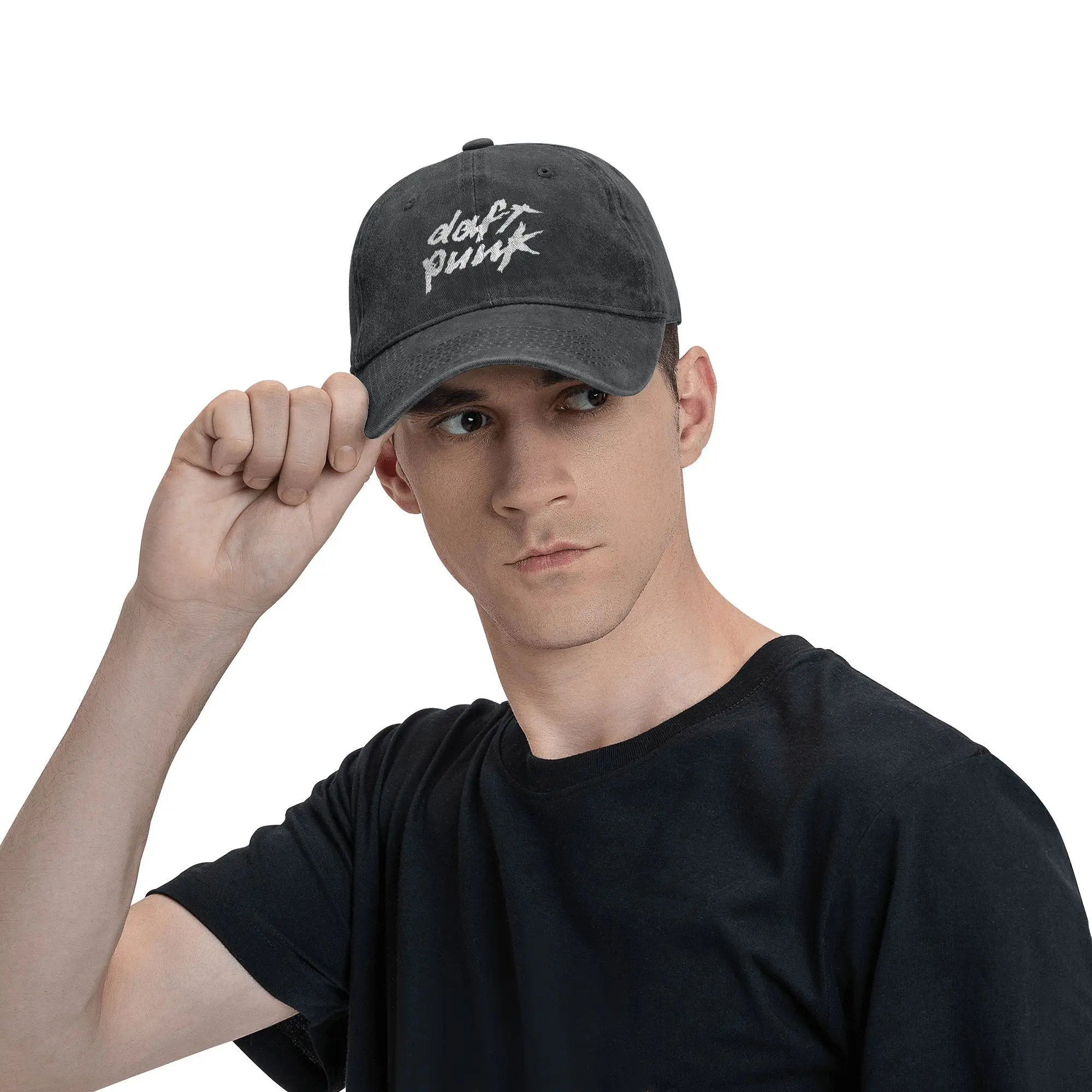 Daft Punk White Script Casual Baseball Cap Outdoor Sport Trucker Hat Summer High Quality Unisex-Teens Streetwear Baseball Caps