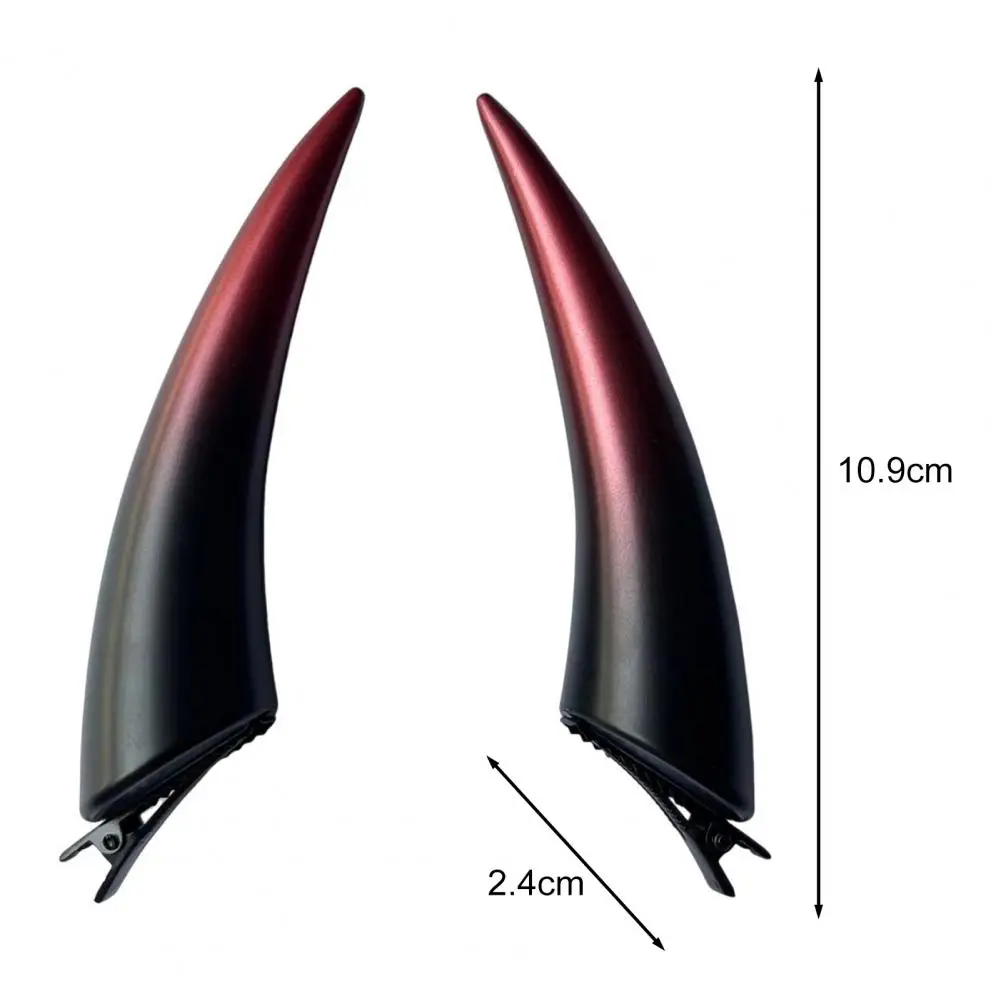 Halloween Devil Horn Hair Clip Cosplay Demons Horn Clamp Adjustable Women Girls Hair Barrette Hair Accessories Photo Prop