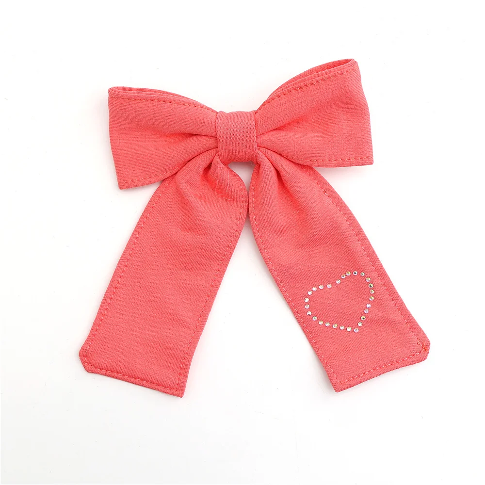Cotton Ribbon Hairband Cute Hairpins Girls Hair headband Barrettes Solid Clip Kids Headwear Fashion Hot Diamond Love Hair Acces