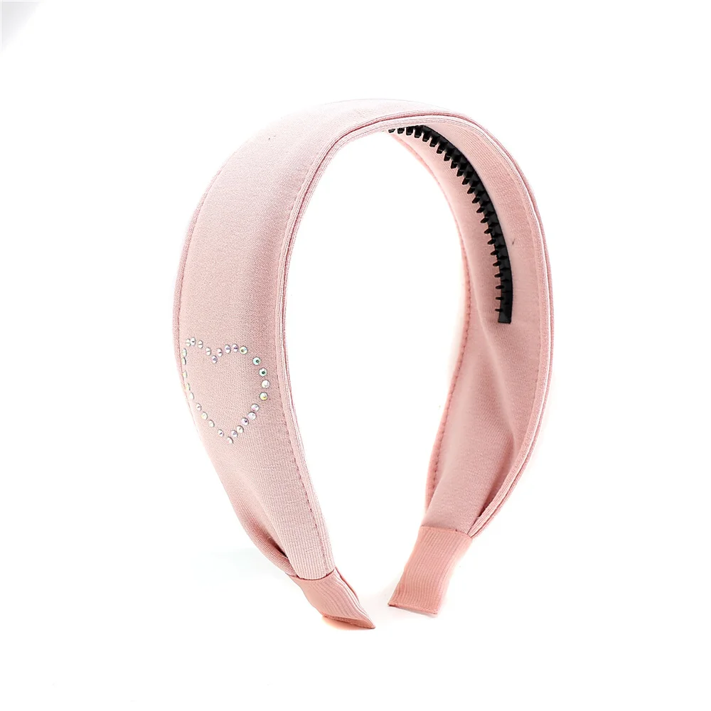 Cotton Ribbon Hairband Cute Hairpins Girls Hair headband Barrettes Solid Clip Kids Headwear Fashion Hot Diamond Love Hair Acces