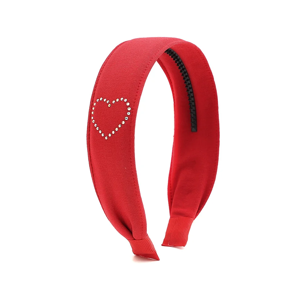 Cotton Ribbon Hairband Cute Hairpins Girls Hair headband Barrettes Solid Clip Kids Headwear Fashion Hot Diamond Love Hair Acces