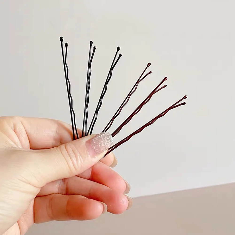 24pcs/Set Black Bobby Pins Multi-Function Non Slip Metal Safe Hair Clips For Women Girl Kids All Hair Types